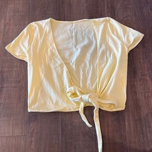 Yellow Hollister Tie Top